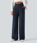 Halara Flex High Waisted Contrast Lace Straight Leg Work Pants with Pockets