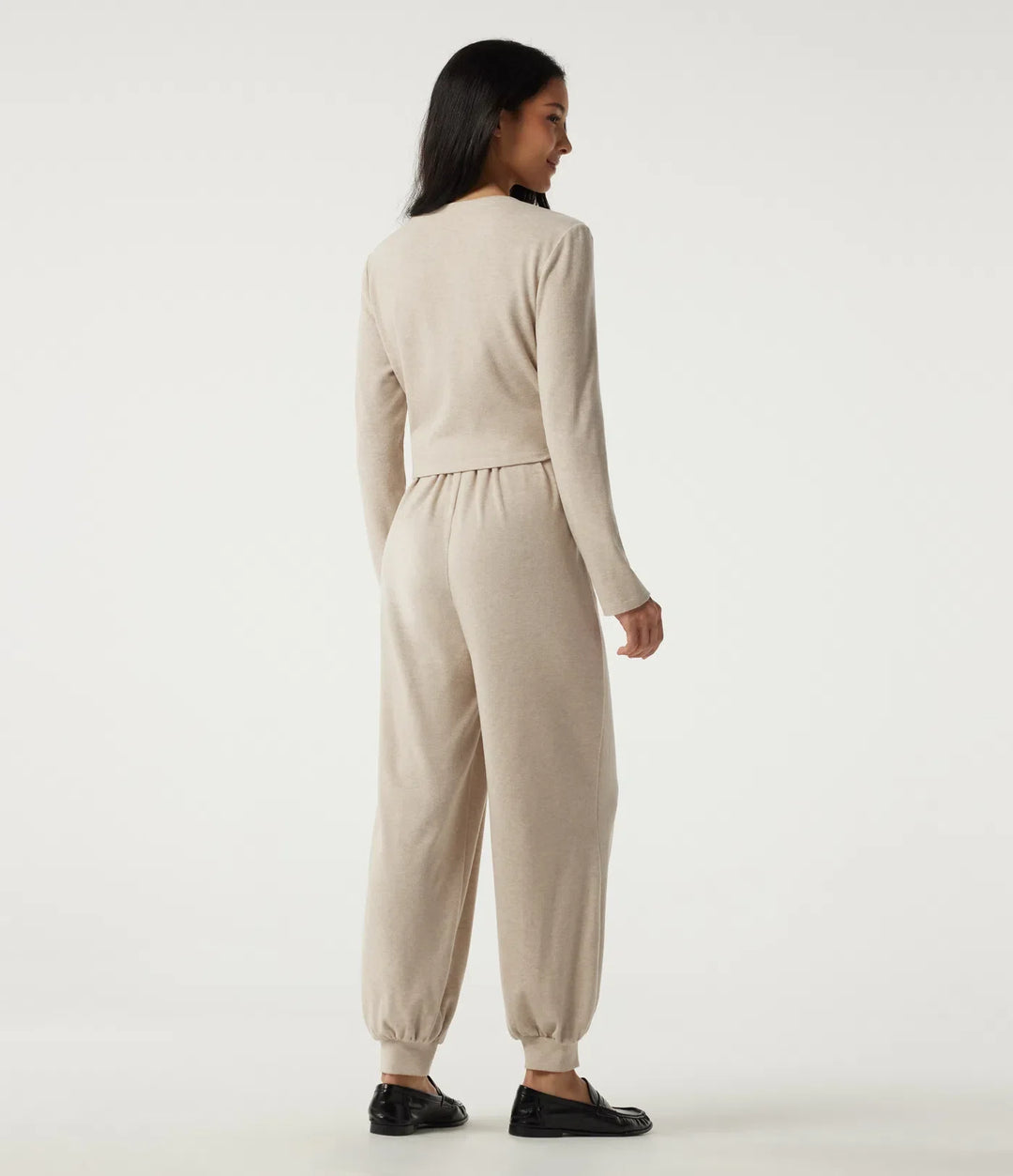 Round Neck Long Sleeve Casual Jumpsuit with Pockets -Easy Peezy Edition