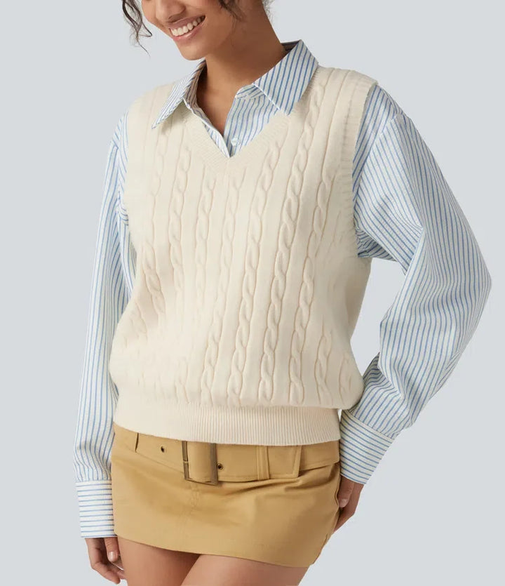 V Neck Casual Sweater Vest