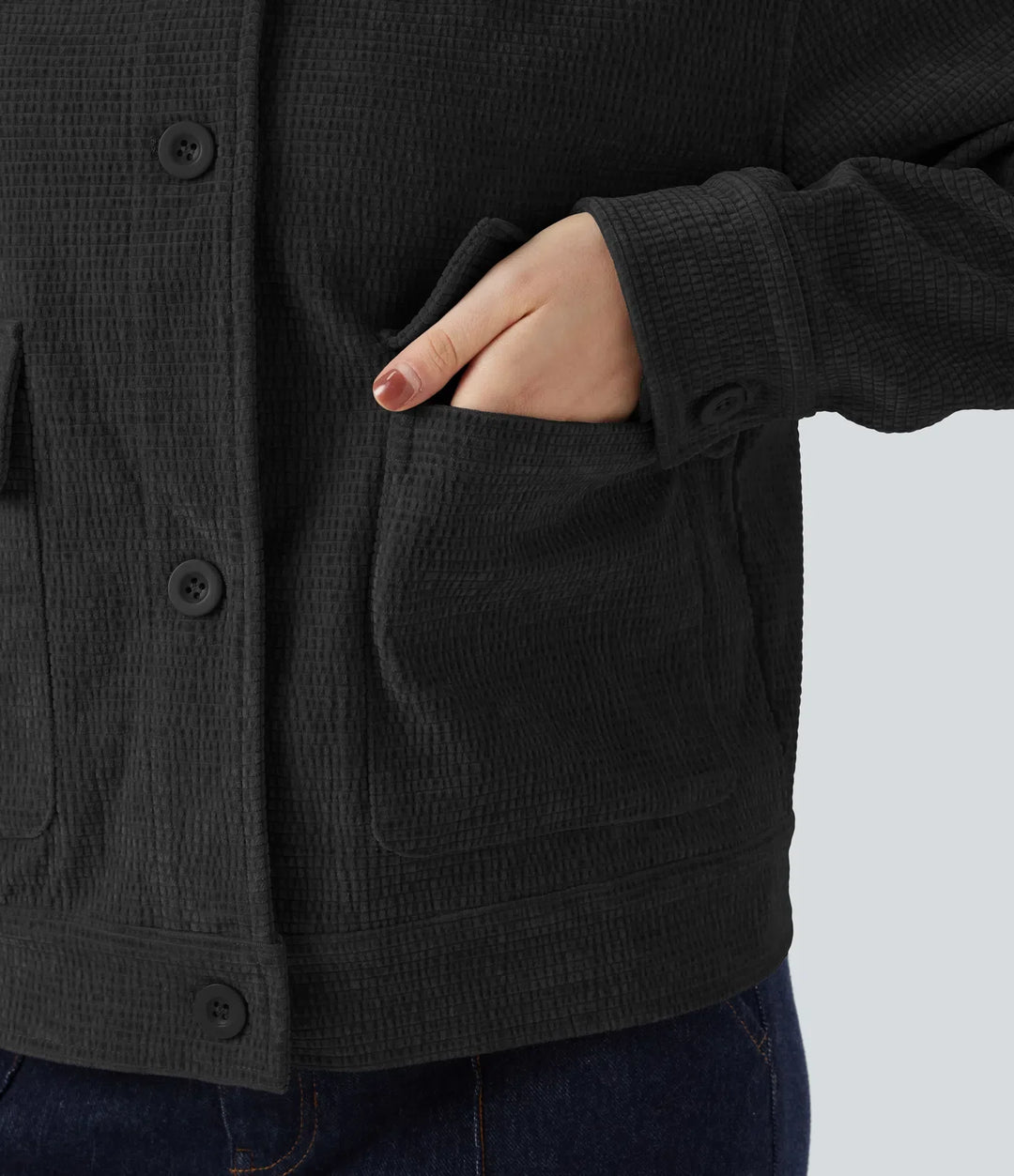 Long Sleeve Casual Jacket with Pockets