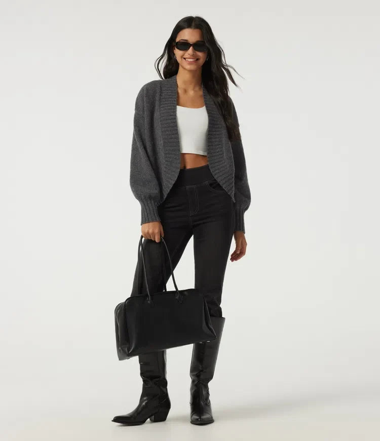 Long Sleeve Tie Front Casual Cardigan