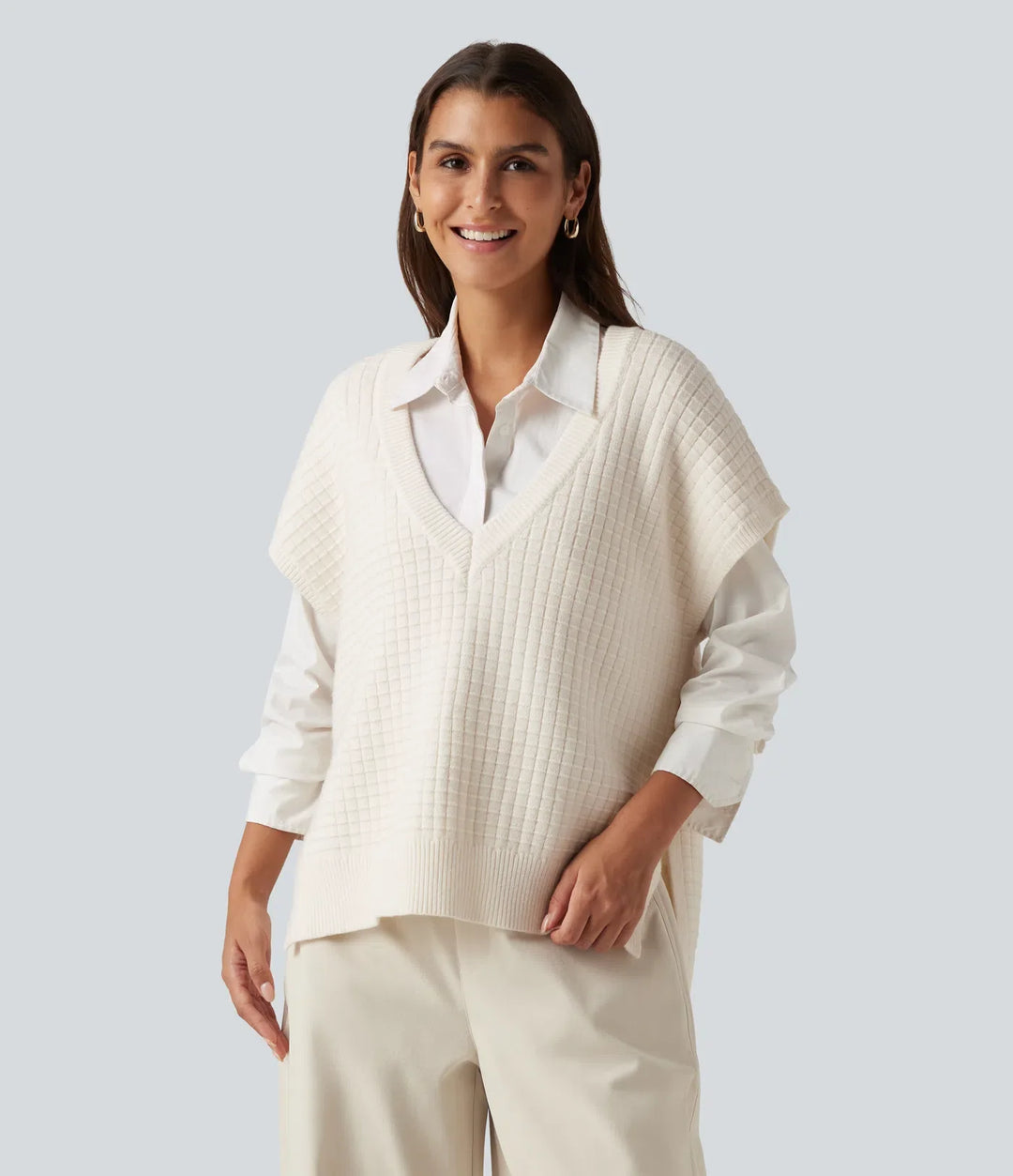 Deep V Neck Casual Sweater Vest