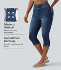 Halara Flex High Waisted Split Capri Casual Slim Jeans with Pockets