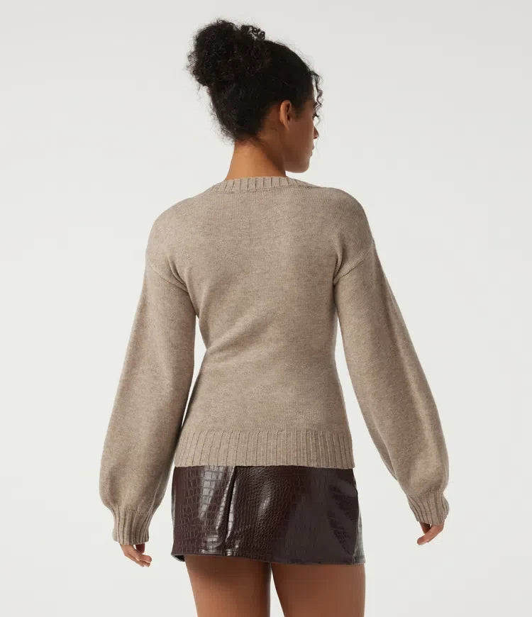 V Neck Long Sleeve Casual Sweater