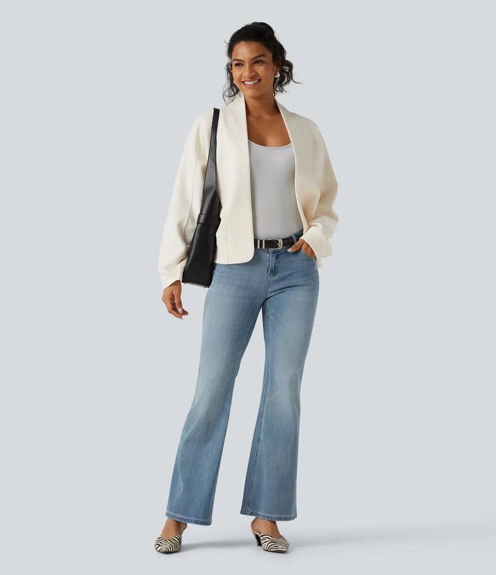 Open Front Long Sleeve Casual Jacket