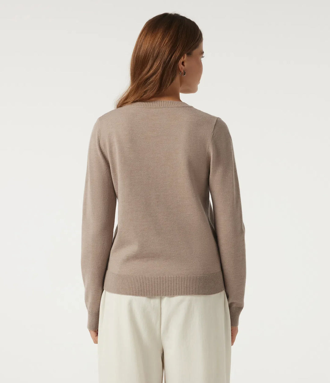 V Neck Long Sleeve Work Sweater