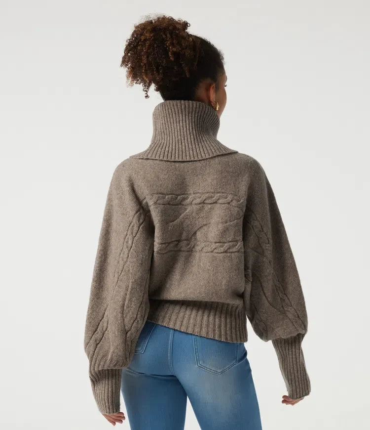 High Neck Long Sleeve Casual Sweater