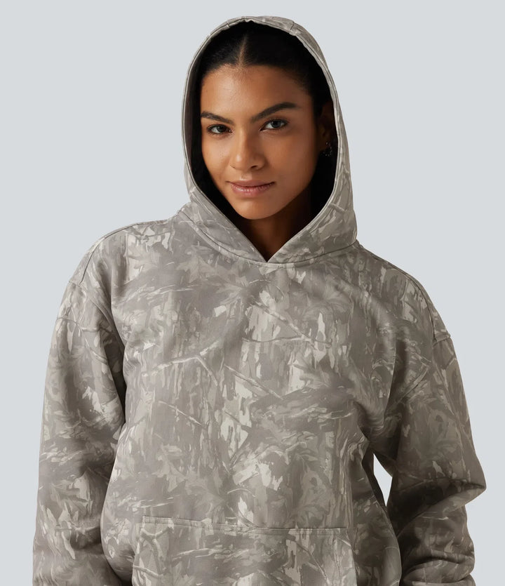 Hooded Long Sleeve Casual Sweatshirt with Pocket