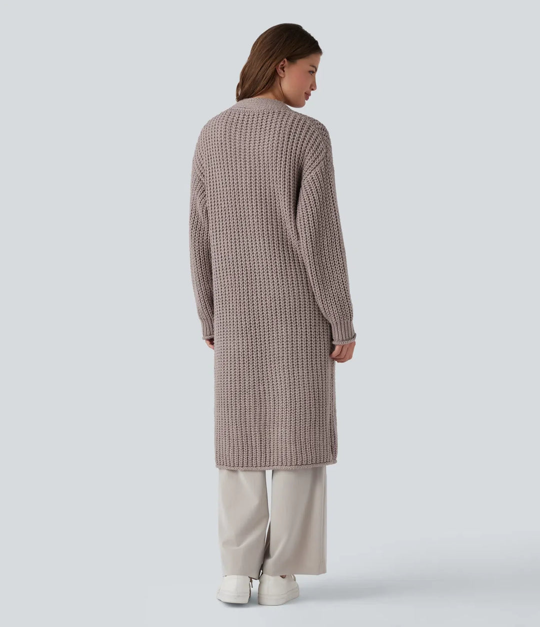 Button Fly Casual Longline Cardigan