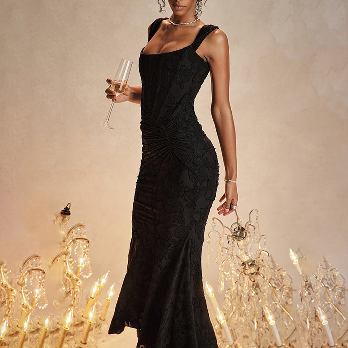 Peyton | Off-Shoulder Ruched Mermaid Maxi Dress