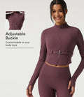 Halara UltraSculpt Stand Collar Long Sleeve Buckle Belted Yoga Curvy Jacket