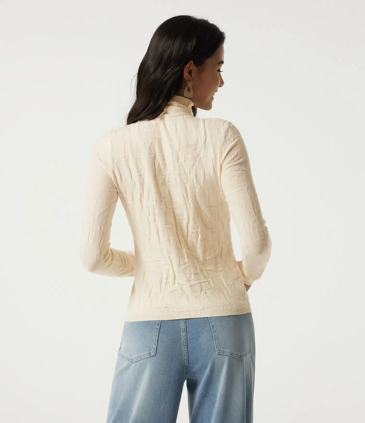 High Neck Long Sleeve Slim Work Sweater