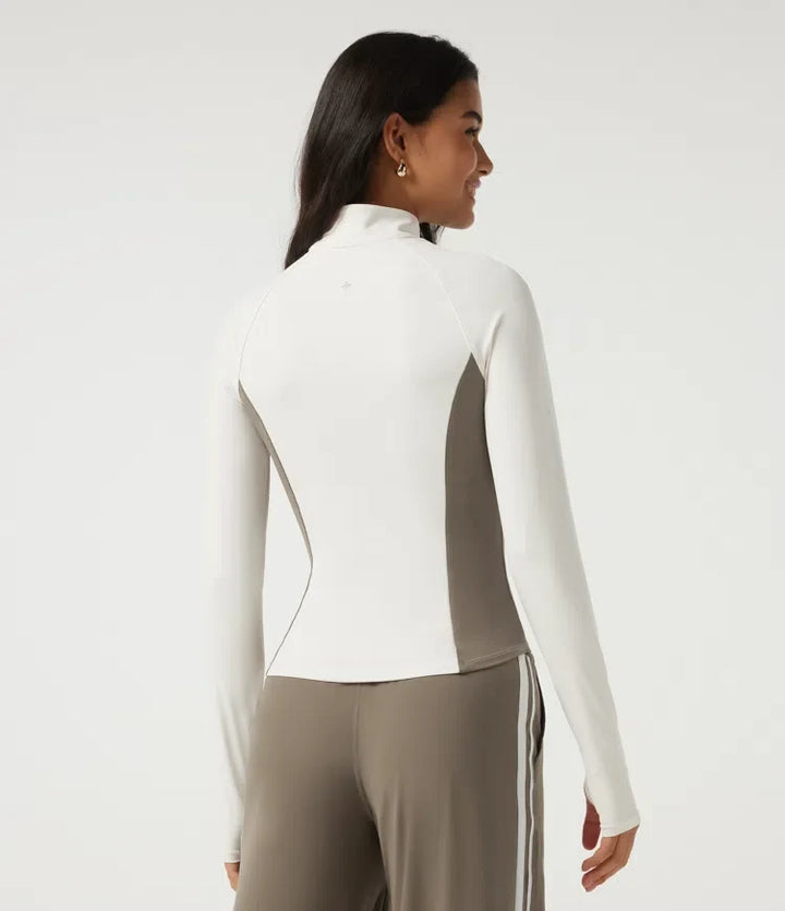 Halara UltraSculpt Long Sleeve Color Block Yoga Active Jacket with Pockets