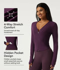 Halara UltraSculpt V Neck Long Sleeve Yoga Jacket with Pockets