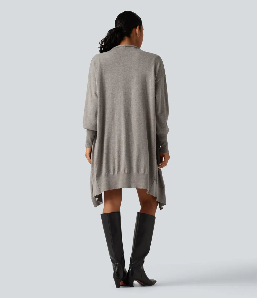 Long Sleeve Open Front Work Cardigan