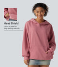 Hooded Long Sleeve Fleece Casual Sweatshirt