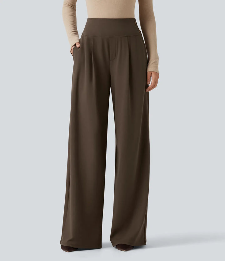 Halara Flex High Waisted Wide Leg Work Pants with Pockets