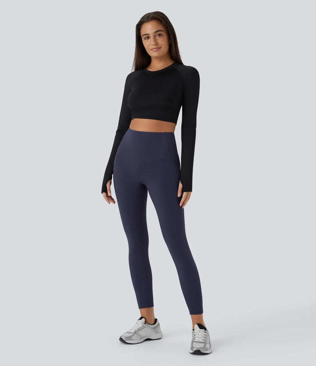 SoftlyZero Plush Thermal High Waisted Tummy Control Pocket Workout Leggings