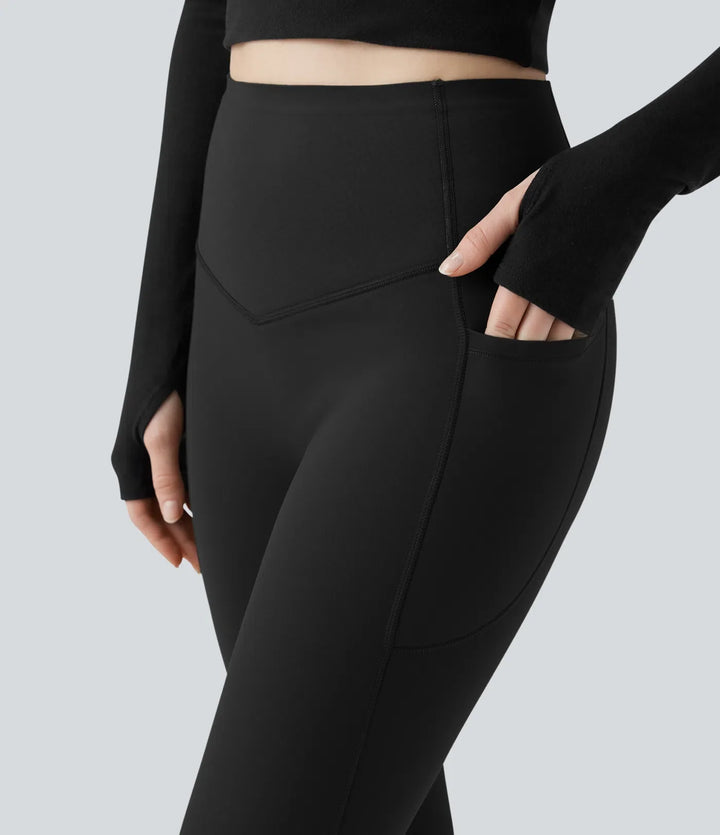 Halara UltraSculpt Extra Heat High Waisted Tummy Control Shaping Yoga Leggings with Pockets