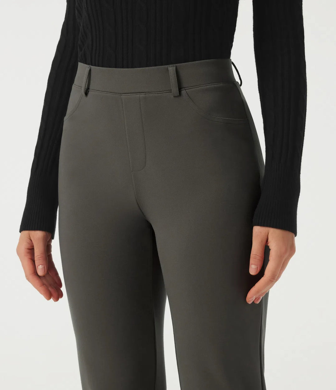 Halara Flex Mid Rise Straight Leg Work Pants with Pockets