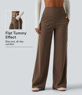 Halara UltraSculpt Flocked High Waisted V Shaped Tummy Control Straight Leg Polka Dot Yoga Pants with Pockets
