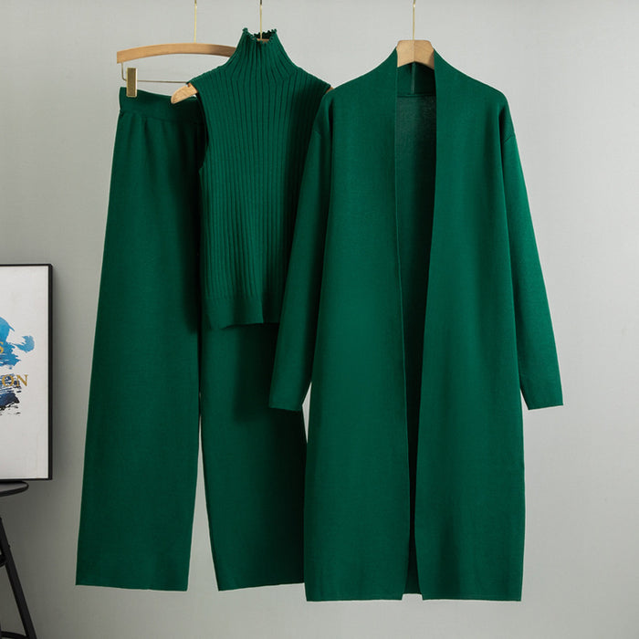 Savannah | Three-Piece Knit Set with Vest, Cardigan and Pants