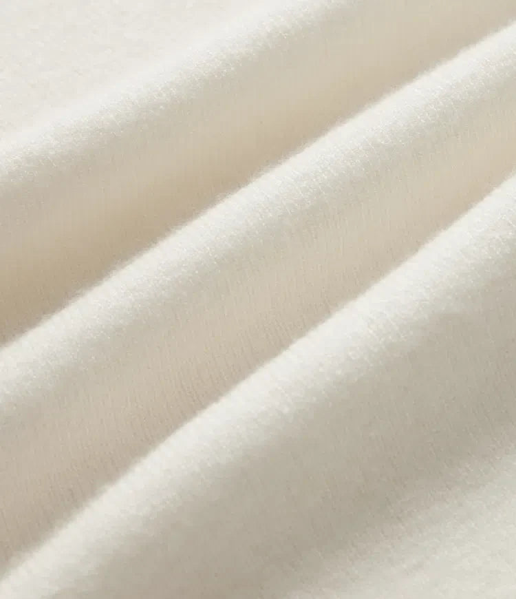 Mock Neck Long Sleeve Thumb Hole Work Wool-Blend Sweater