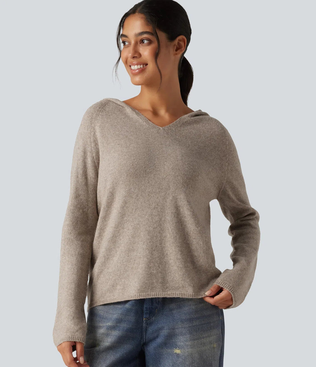 Hooded Long Sleeve Casual Sweater