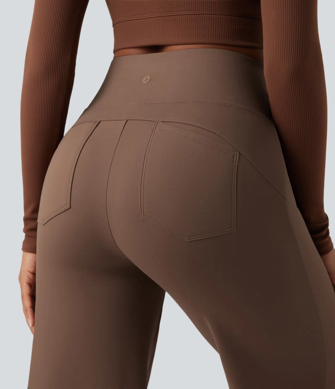 DayStretch High Waisted Tummy Control Wide Leg Baggy Yoga Pants with Pockets