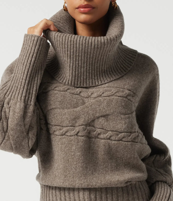 High Neck Long Sleeve Casual Sweater
