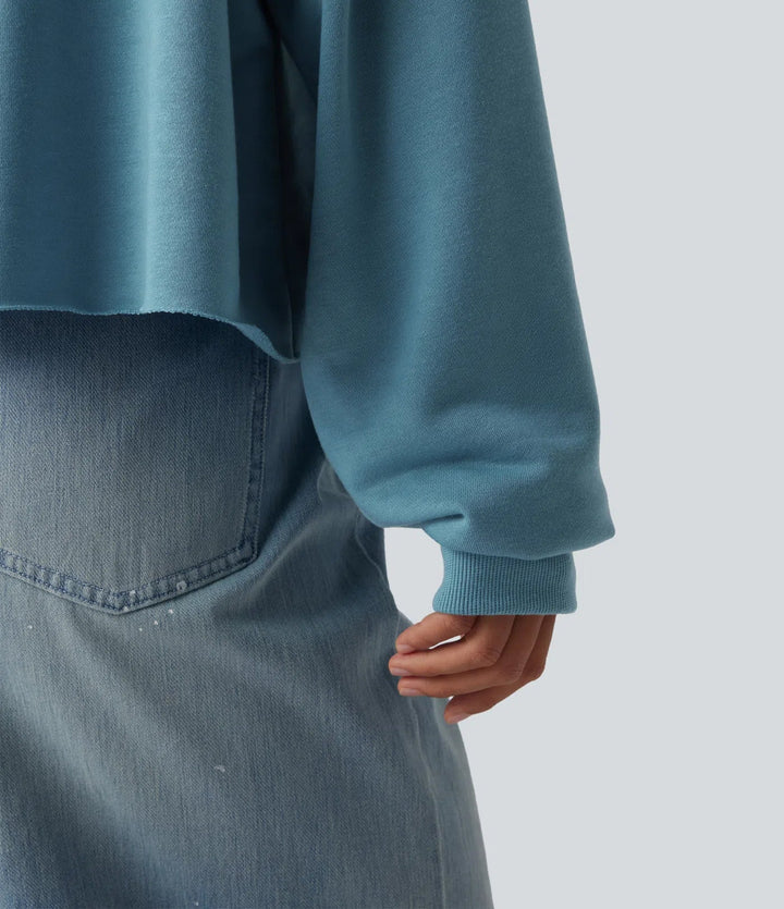Off Shoulder Long Sleeve Casual Sweatshirt