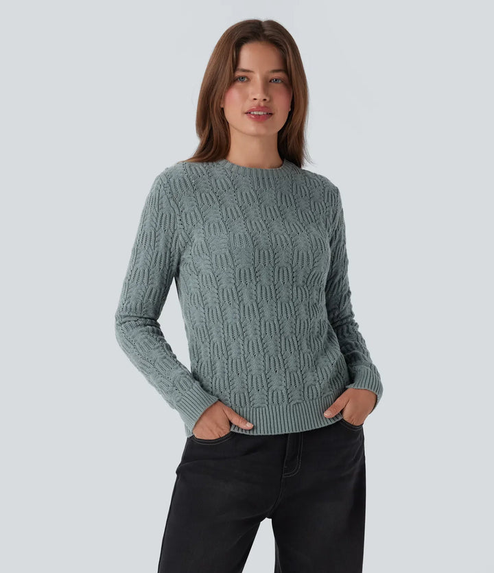 Round Neck Long Sleeve Casual Sweater