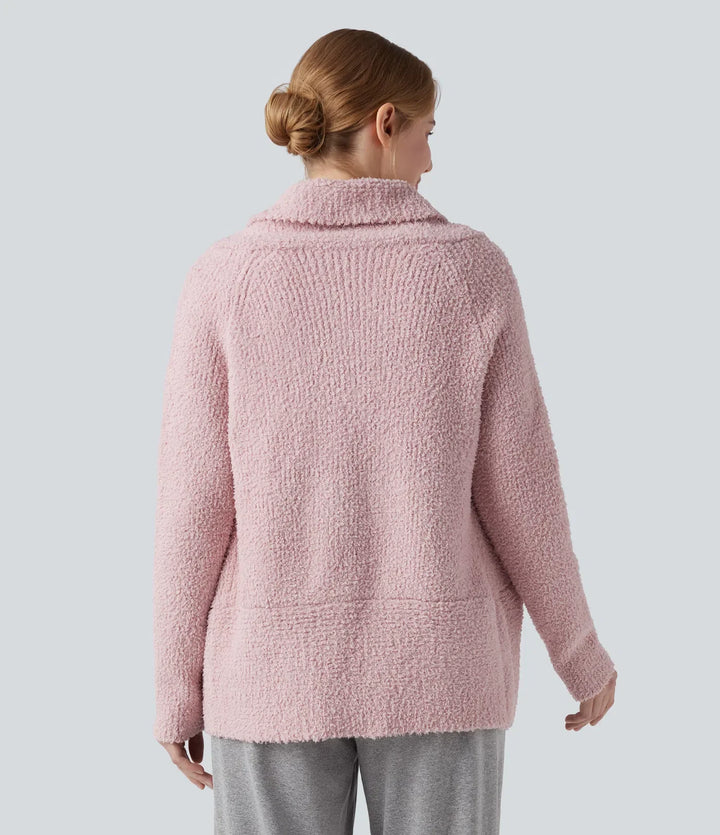 Shawl Collar Raglan Long Sleeve Casual Cardigan
