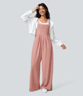 Pockets Waffle Casual Overalls