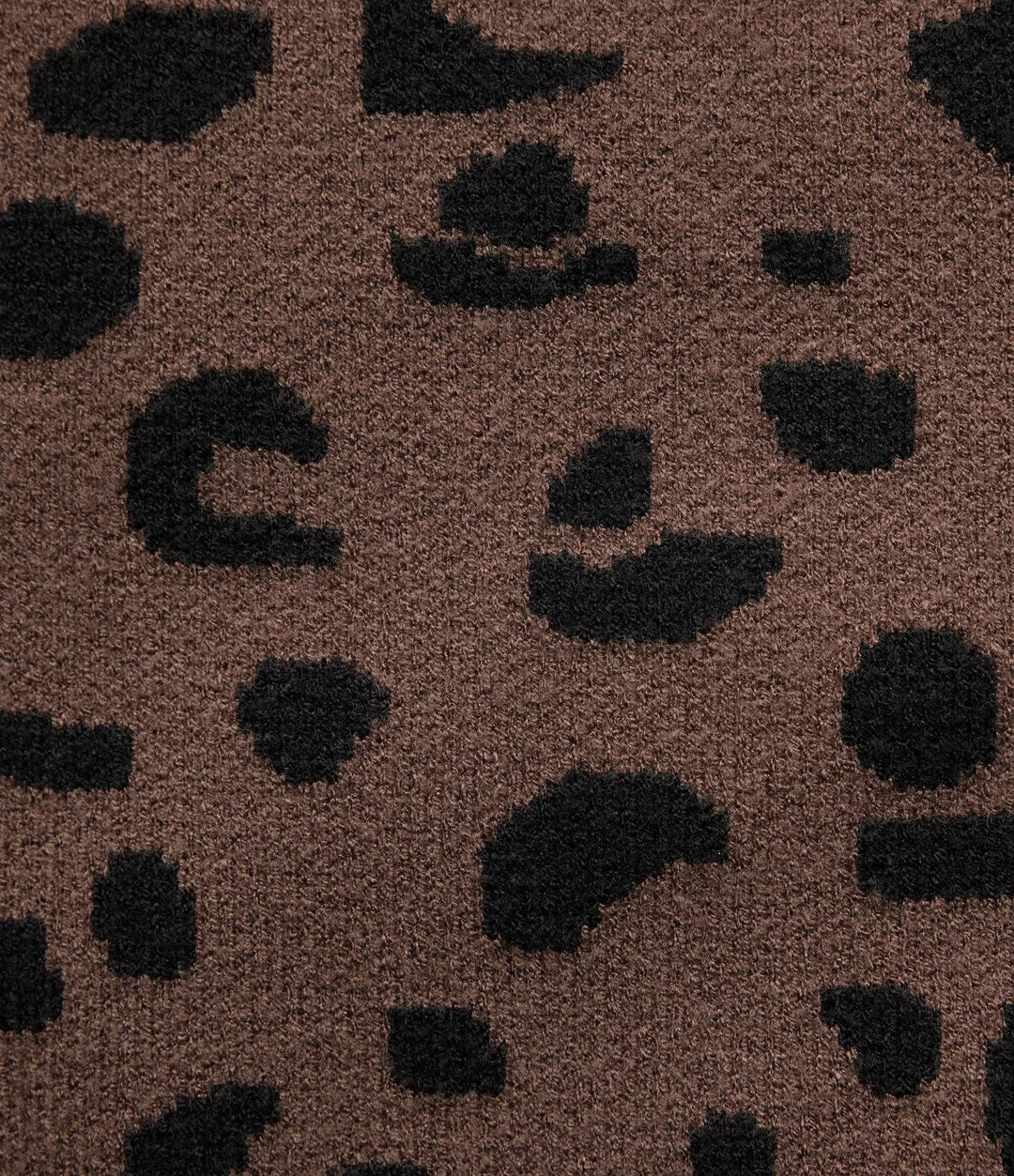 Round Neck Leopard Print Long Sleeve Casual Sweater