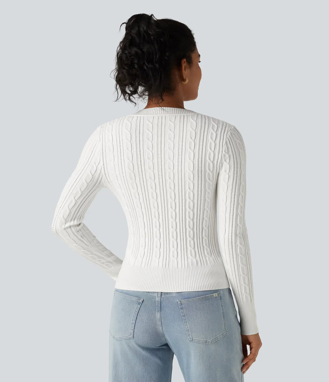 V Neck Long Sleeve Casual Sweater