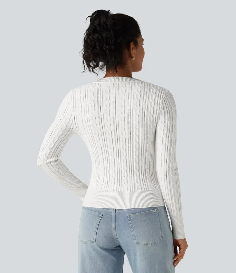V Neck Long Sleeve Casual Sweater