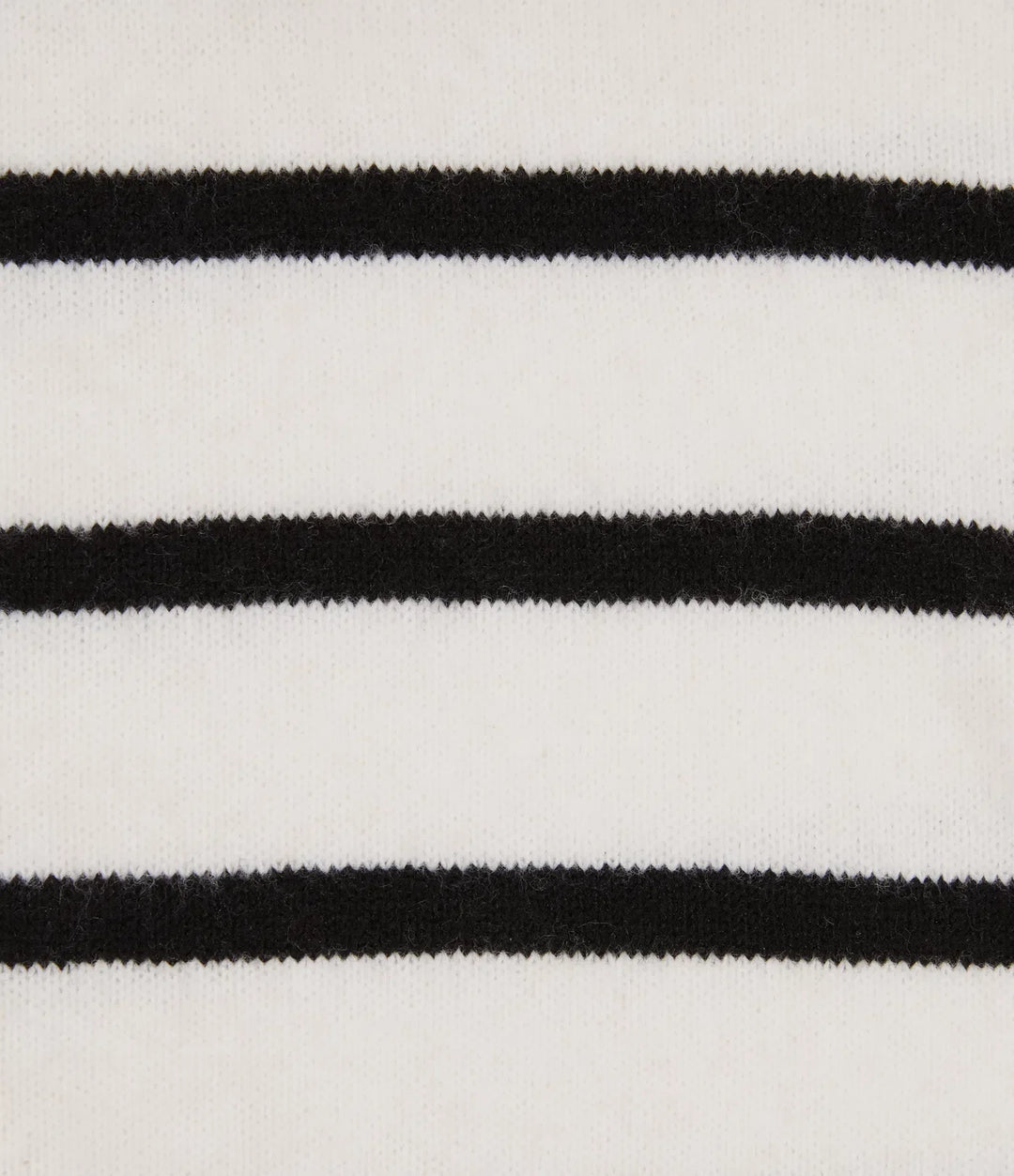 High Neck Long Sleeve Stripe Work Sweater