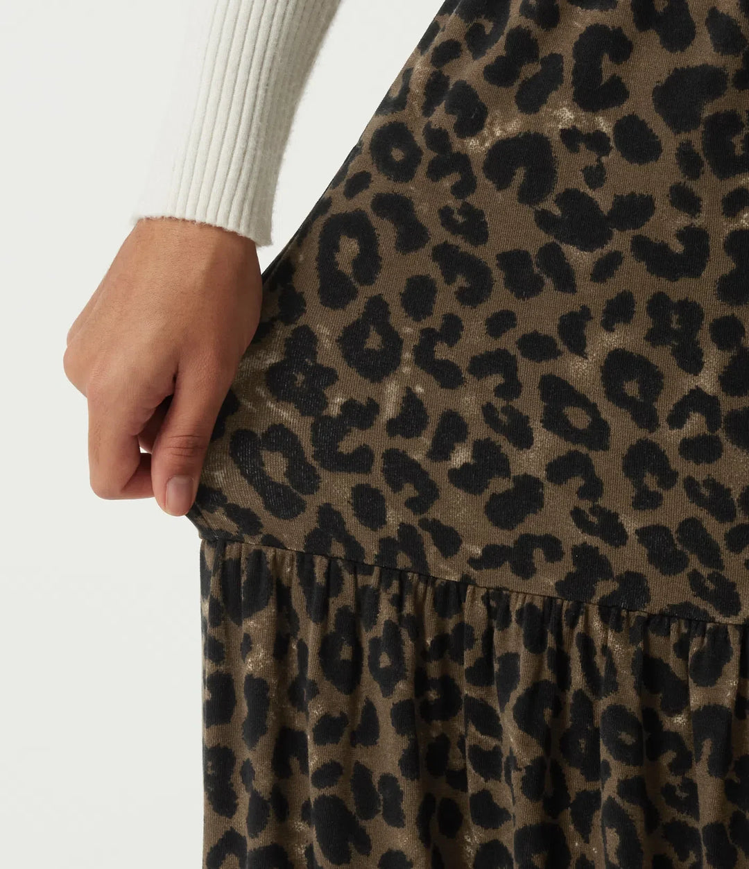 High Waisted Leopard Print Baggy Casual Pants with Pockets