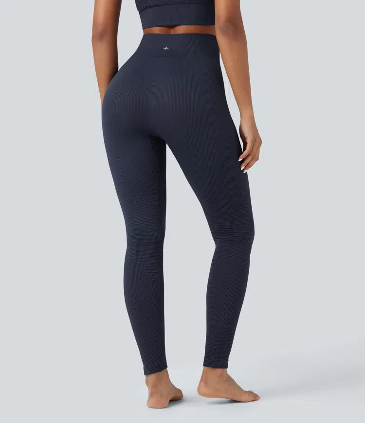 OneForm Seamless Flow Waffle High Waisted 7/8 Yoga Leggings