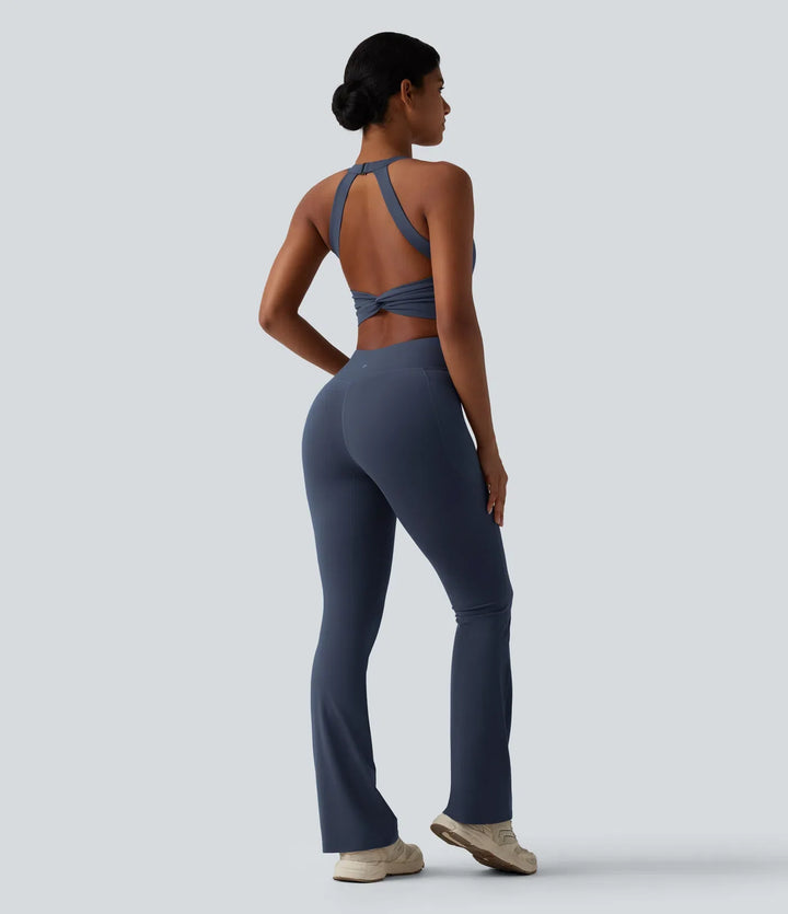 Halara UltraSculpt Tummy Control Bootcut Training Jumpsuit with Pockets-Easy Peezy Edition