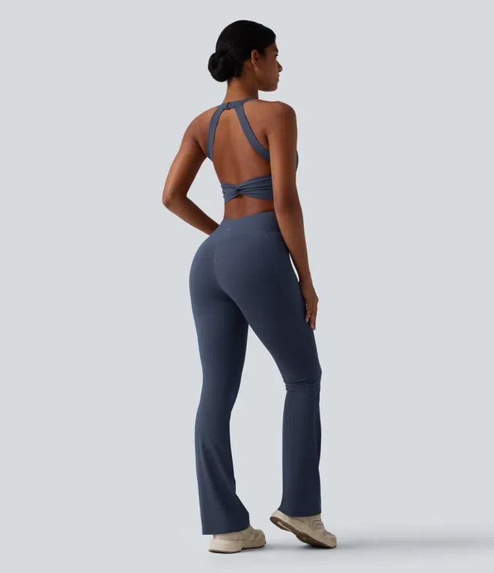 Halara UltraSculpt Tummy Control Bootcut Training Jumpsuit with Pockets-Easy Peezy Edition