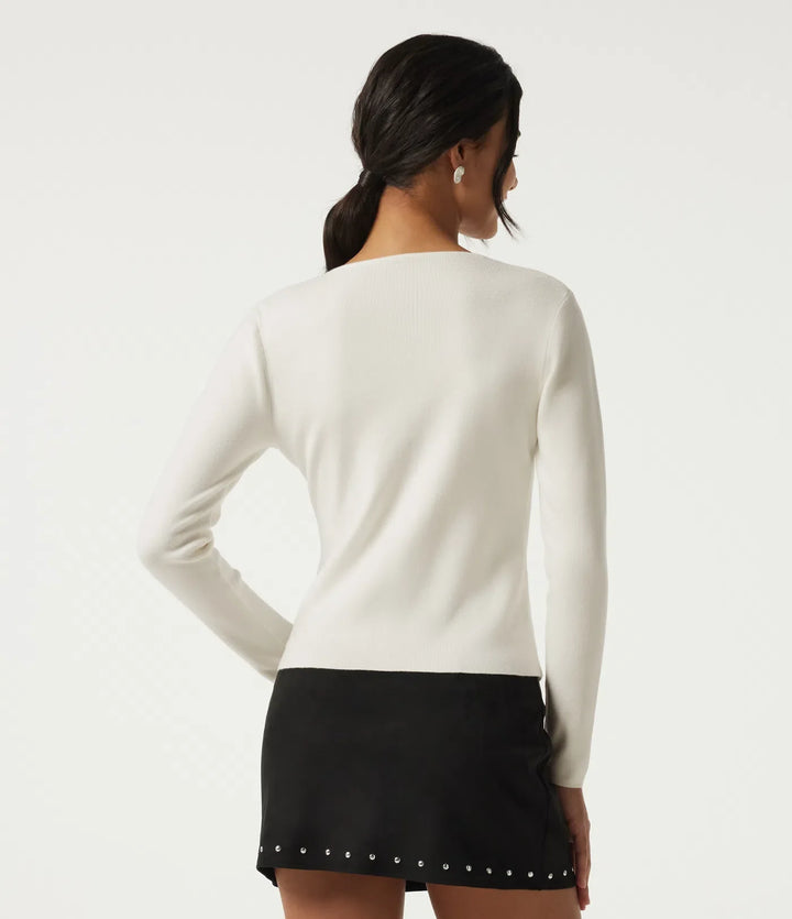 V Neck Long Sleeve Open Front Work Cardigan