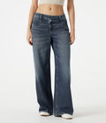 Halara Flex Asymmetric Low Rise Baggy Washed Casual Jeans with Pockets