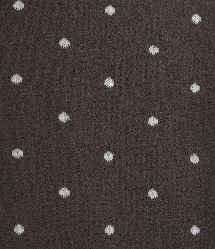 Round Neck Long Sleeve Polka Dot Casual Cardigan