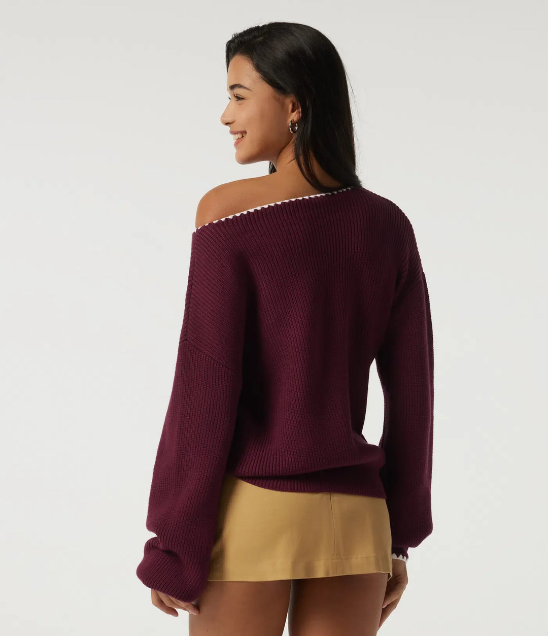 One Shoulder Long Sleeve Casual Sweater