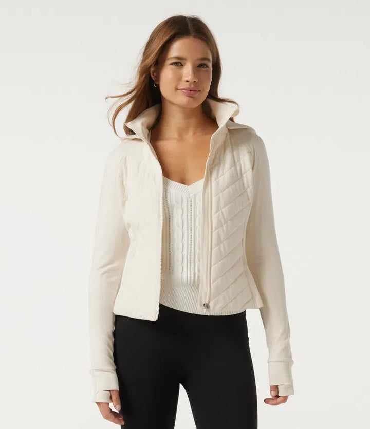 PuffFlex Wrinkle Recovery Hooded Quilted Casual Padded Jacket with Pockets and Thumbholes