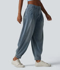 Halara Flex Mid Rise Denim Casual Balloon Joggers with Pockets