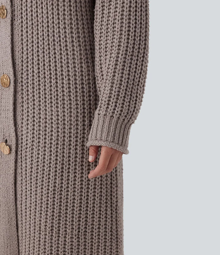Button Fly Casual Longline Cardigan