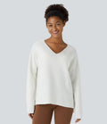 V Neck Long Sleeve Casual Sweater